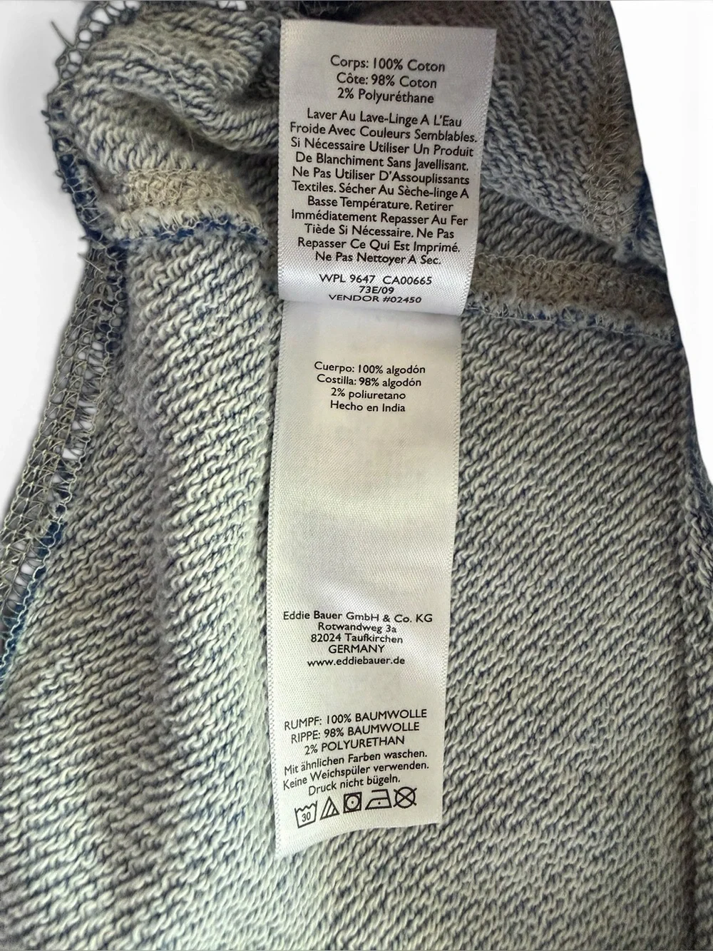 Vintage Eddie Bauer Blue Heathered Crewneck Sweatshirt